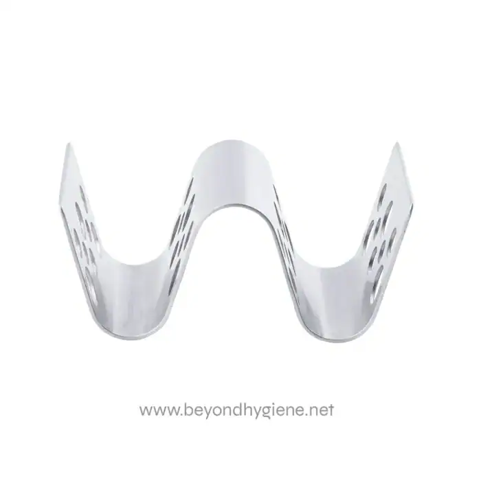 Stainless steel handrail guard for hygiene and safety, used in Asian healthcare and cleaning environments. Durable, easy to clean, essential for maintaining hygiene standards.