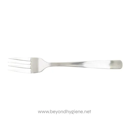 Stainless steel fork for dining, professional cutlery.