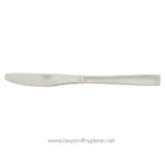 Stainless steel serrated butter knife for safe and smooth spreading, ideal for restaurants, catering, and home use. Durable, hygienic, and easy to clean culinary utensil.