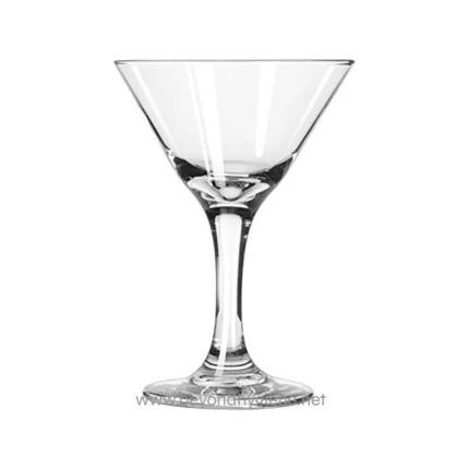 Clear martini glass, elegant and stylish, often used for cocktails, showcased on a white background for luxury beverage presentation.