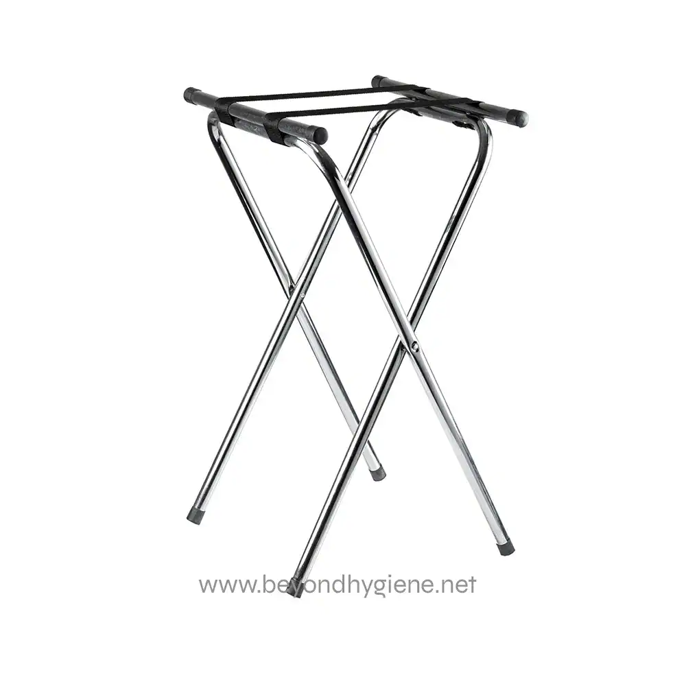4Double Bar Tray Stand Aluminum luggage trolley cart for luggage transportation and storage, ideal for hotels, airports, and baggage handling. Durable, lightweight, and easy to maneuver.