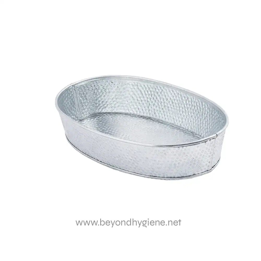 4Galvanized Collection Aluminum soap dish for hygienic soap storage, durable and rust-resistant, ideal for bathrooms and kitchens, enhances cleanliness and organization.
