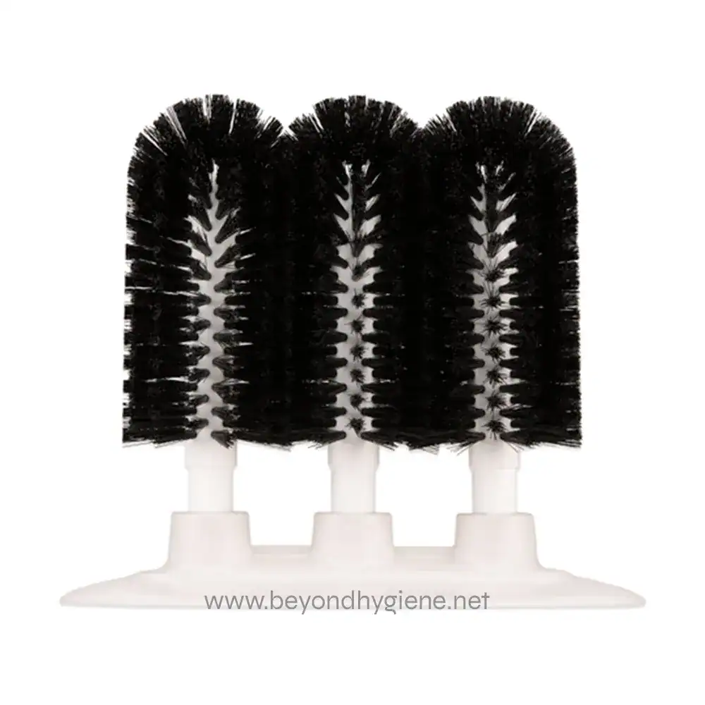 Ergonomic toilet brush replacement heads for hygiene cleaning, compatible with Beyond Hygiene Asia products. Durable and easy to attach for superior sanitation.
