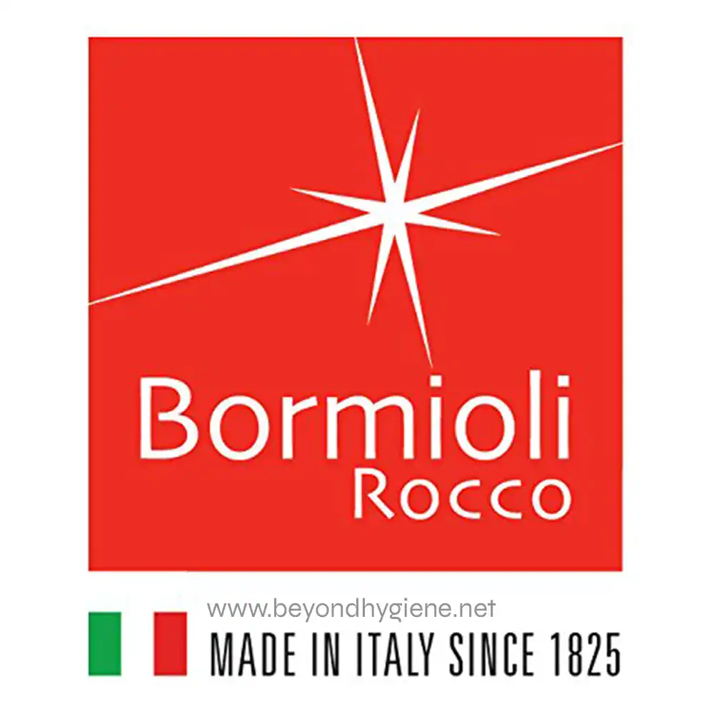 411ECwdMnnL Bormioli Rocco glassware logo featuring a red background and white starburst design, emphasizing Italian craftsmanship and quality since 1825.
