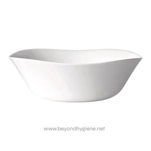 Elegant white ceramic bathtub for luxury bathroom use, ideal for relaxation and spa environments, showcasing modern bathroom fixtures and hygiene excellence.