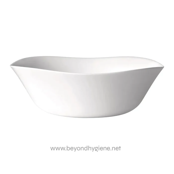 Elegant white ceramic bathtub for luxury bathroom use, ideal for relaxation and spa environments, showcasing modern bathroom fixtures and hygiene excellence.
