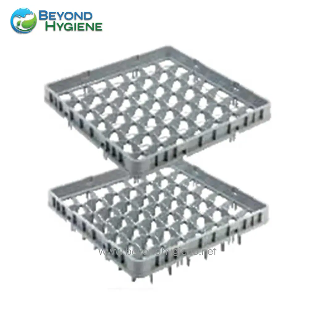 49 Compartment Full and Half 2 Black 96-well microplate slides used in laboratory testing for cleaning and sterilization processes. Perfect for hygiene and sanitation in healthcare and industrial environments.