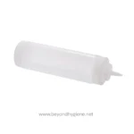 Tablecraft 24 Oz Dualway Widemouth Clear Squeeze Bottle, Cone Tip And Natural Top - Image 7