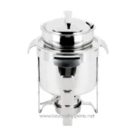 Vollrath 49523 4.2 Qt. Maximillian Steel Soup Marmite with Stainless Steel Accents
