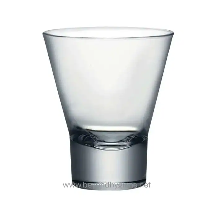 Clear glass with a modern design, ideal for hygiene and cleanliness demonstrations, representing Beyond Hygiene Asia's commitment to sanitation solutions.