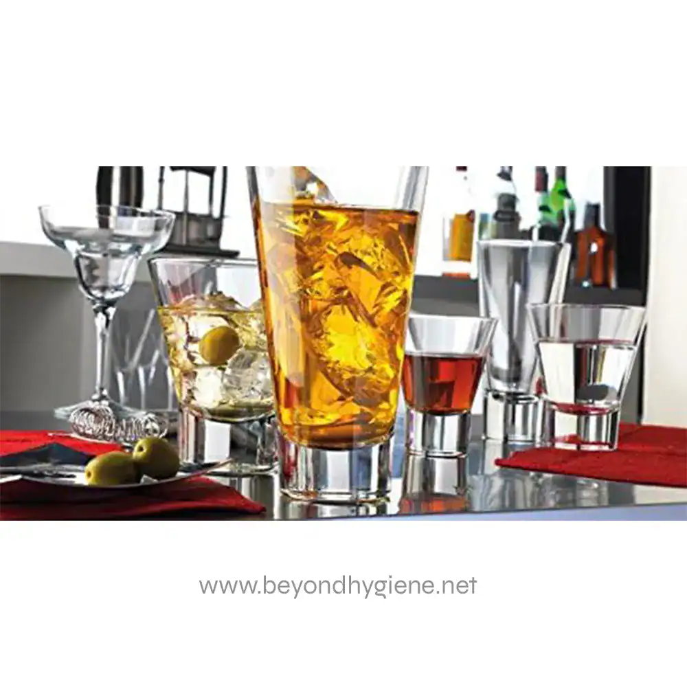 51bMDbzY6-L._AC_ Lush cocktails and drinks on a clean, modern bar counter highlighting hygiene and beverage service at Beyond Hygiene Asia.