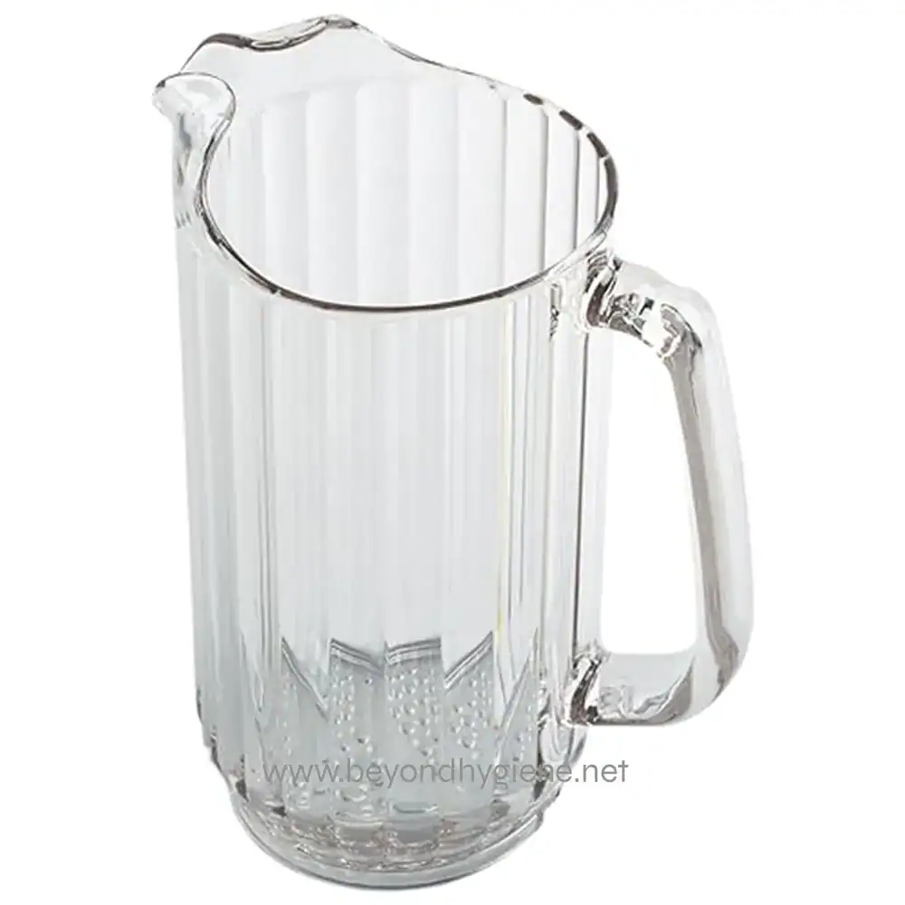 619xoFfqUiL._SY500_ Clear glass pitcher for beverage service, ideal for hospitality and dining establishments in Asia. Showcases hygiene and elegance in food and drink presentation.
