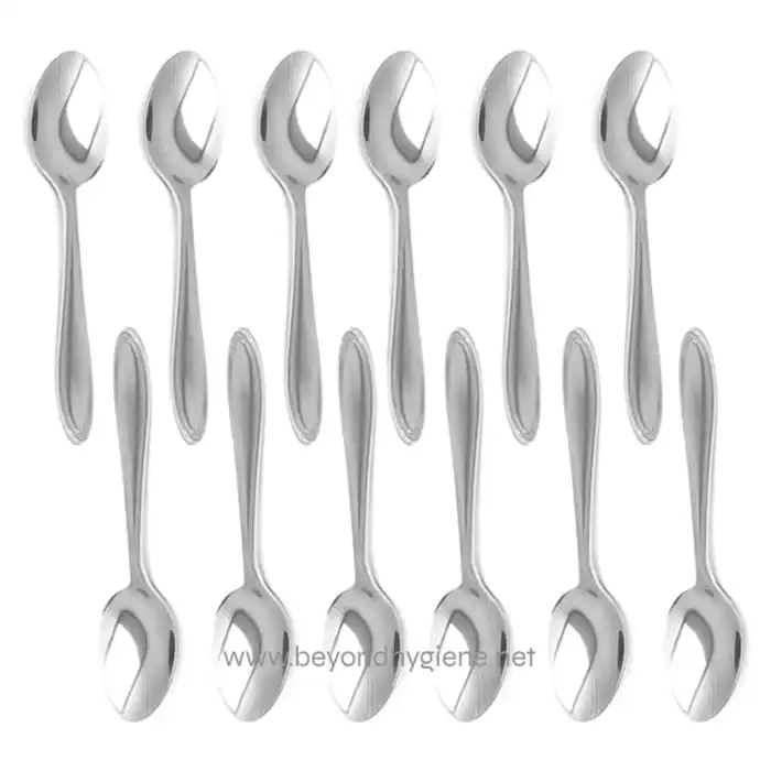 Spoons, stainless steel cutlery, tableware utensils, serving spoons, silverware set, dining accessories, Beyond Hygiene Asia, hygienic kitchen utensils, modern cutlery collection, durable silverware, reusable cutlery, Asian hygienic tableware, professional kitchen utensils, food service equipment.