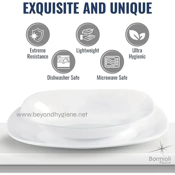 Extreme resistance dishwasher safe microwave safe ultra hygienic lightweight hygiene products.