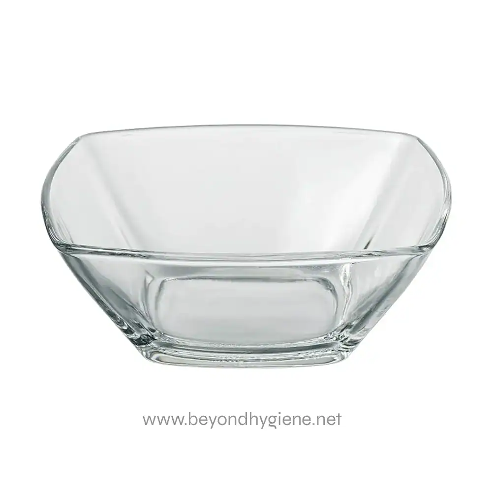 71MFUbK1jXL._AC_SX679_ Sleek clear glass bowl for kitchen or dining, modern design for serving salads, snacks, or desserts, perfect for hygienic food presentation.