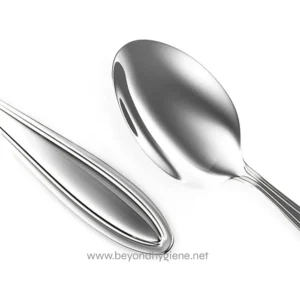 Stainless steel spoons for hygienic food service and sanitation in Asia, featuring sleek, durable, and easy-to-clean design ideal for restaurant and catering industries.