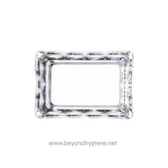 Polished glass ashtray for hygiene and sanitation, ideal for clean environments and professional settings. Perfect for enhancing hygiene standards in Asian markets.