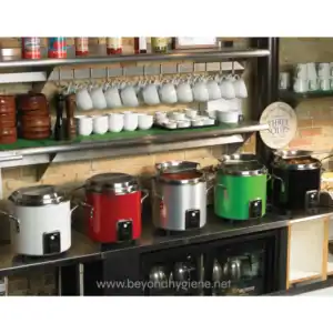 11-Quart 230-Volt Retro Stockpot Rethermalizer in Fire Engine Red with Schuko Plug