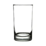 Empty glass for drinking water, transparent glass on a white background.