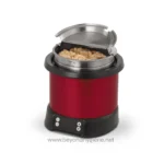 Stainless steel food steamer appliance with digital controls, used for efficient steaming of meals in commercial and industrial kitchens.