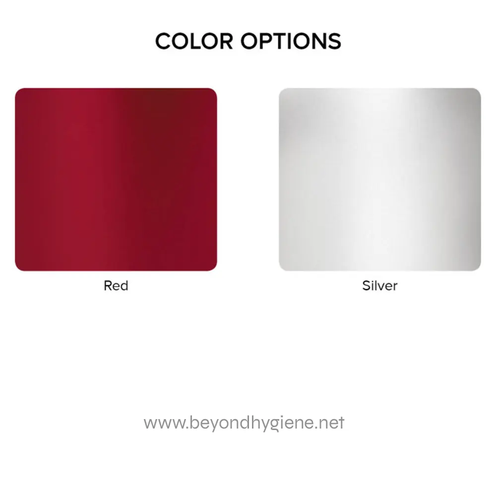 74110240_05 Red and silver color options for hygiene and sanitation equipment at Beyond Hygiene Asia.