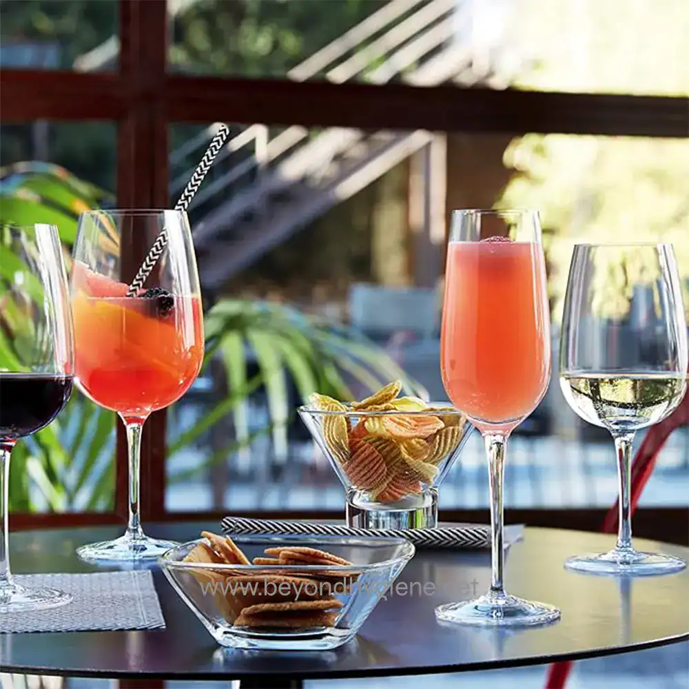 81hUM5hXEoL._AC_SX679_ Refreshing beverages on a patio table with snacks, showcasing hygiene and cleanliness in Asia. Perfect for social gatherings, emphasizing hygiene standards at Beyond Hygiene Asia.