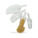 Snack scoops with sugar and transparent handles, ideal for bakery and culinary use. Suitable for food handling, hygiene, and kitchen applications in professional and commercial settings.