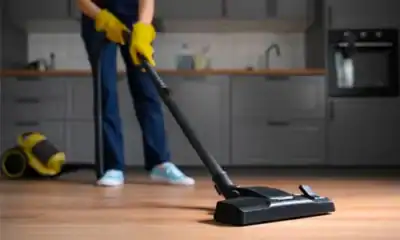 Versatile vacuum cleaner being used for commercial kitchen cleaning at Beyond Hygiene Asia, emphasizing professional cleaning services in Asia.