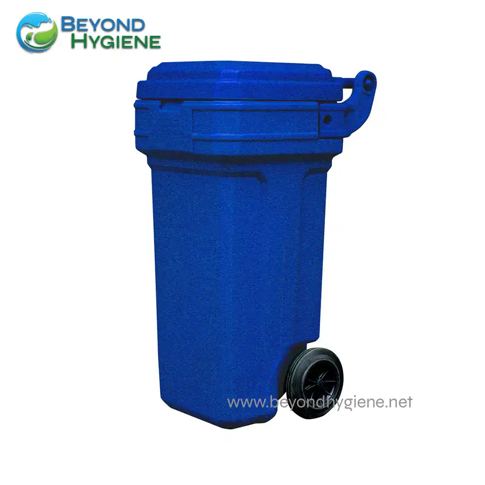 Green Care Roller King BLUE Blue waste bin for hygiene and sanitation purposes.