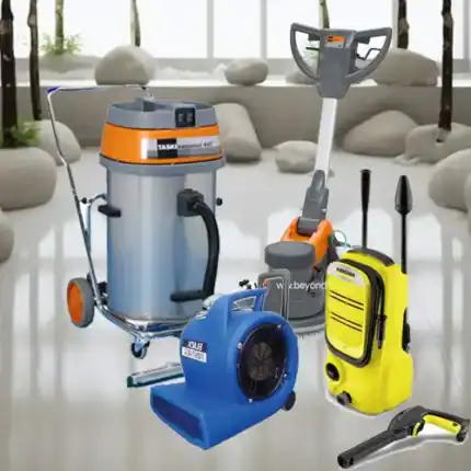 Industrial cleaning equipment for commercial hygiene solutions, including vacuum, steam, and portable cleaning tools from Beyond Hygiene Asia.