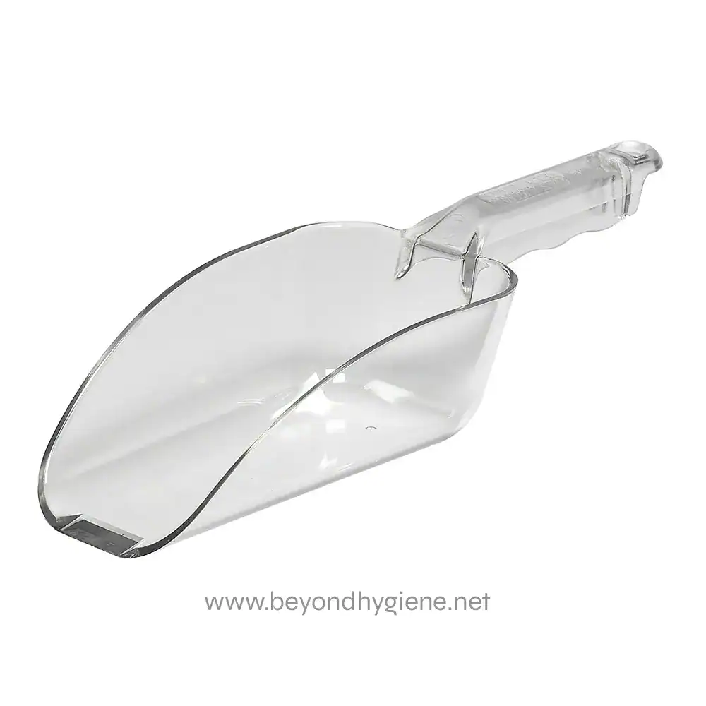 SCP24CW135_A1R0_0119_S01 Clear plastic dustpan for cleaning and waste disposal, part of Beyond Hygiene Asia's janitorial supplies. Durable and easy to use, ideal for commercial and industrial cleaning needs.