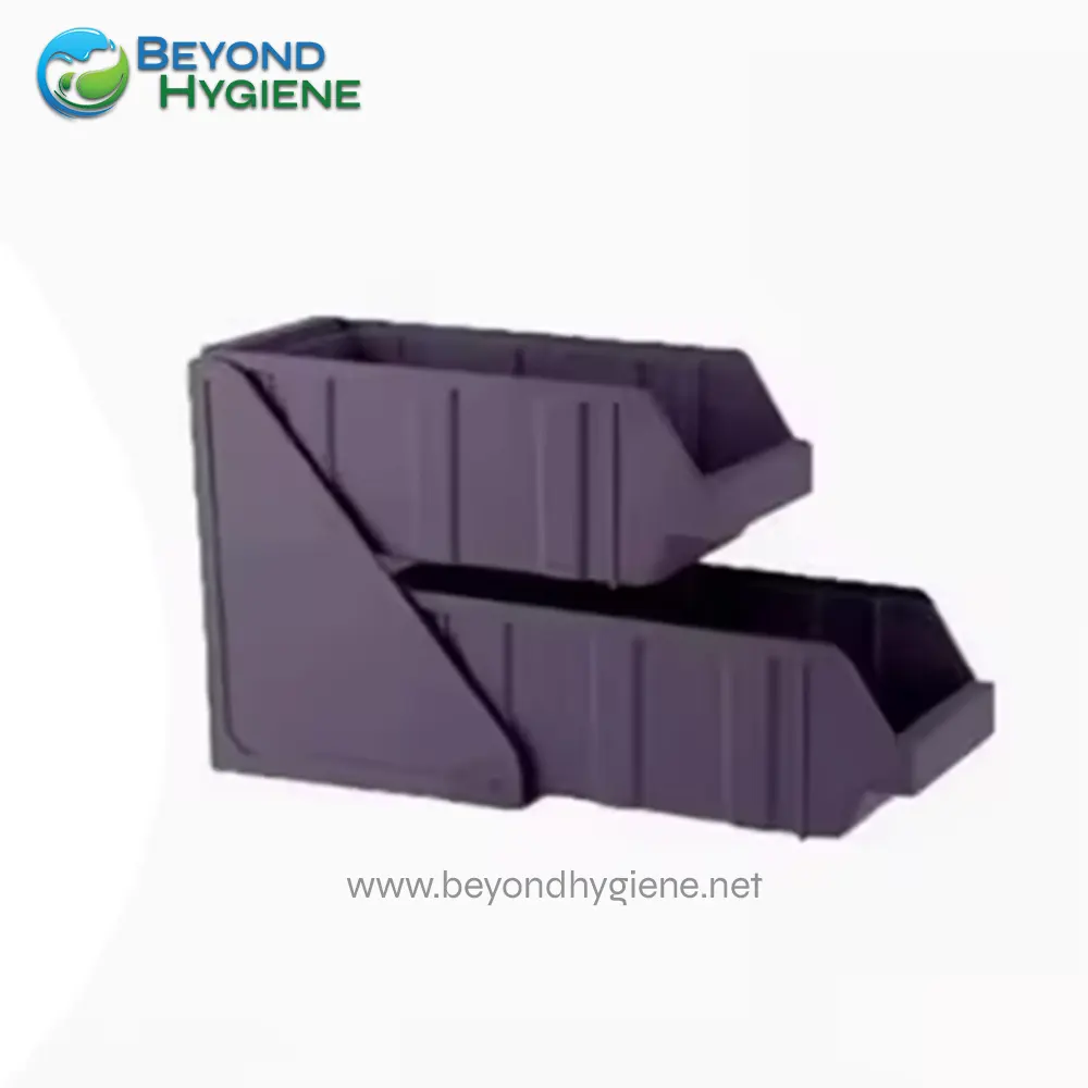 UGA-JD86258A Flexible black plastic organizer tray for hygienic storage and organization. Perfect for commercial and industrial cleaning needs, ensuring efficient space management in hygiene environments.