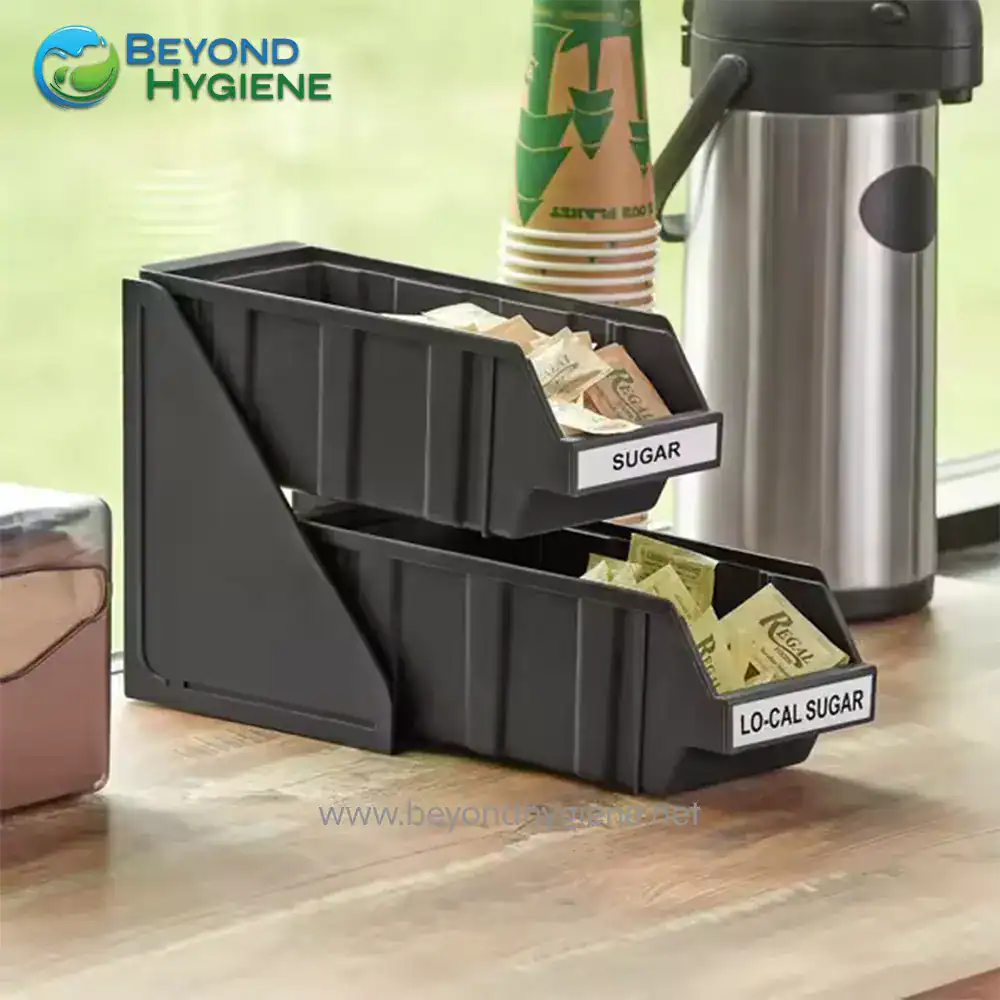 UGA-JD86258A_2 Sugar and low-calorie sugar storage bins for commercial kitchens and cafes.
