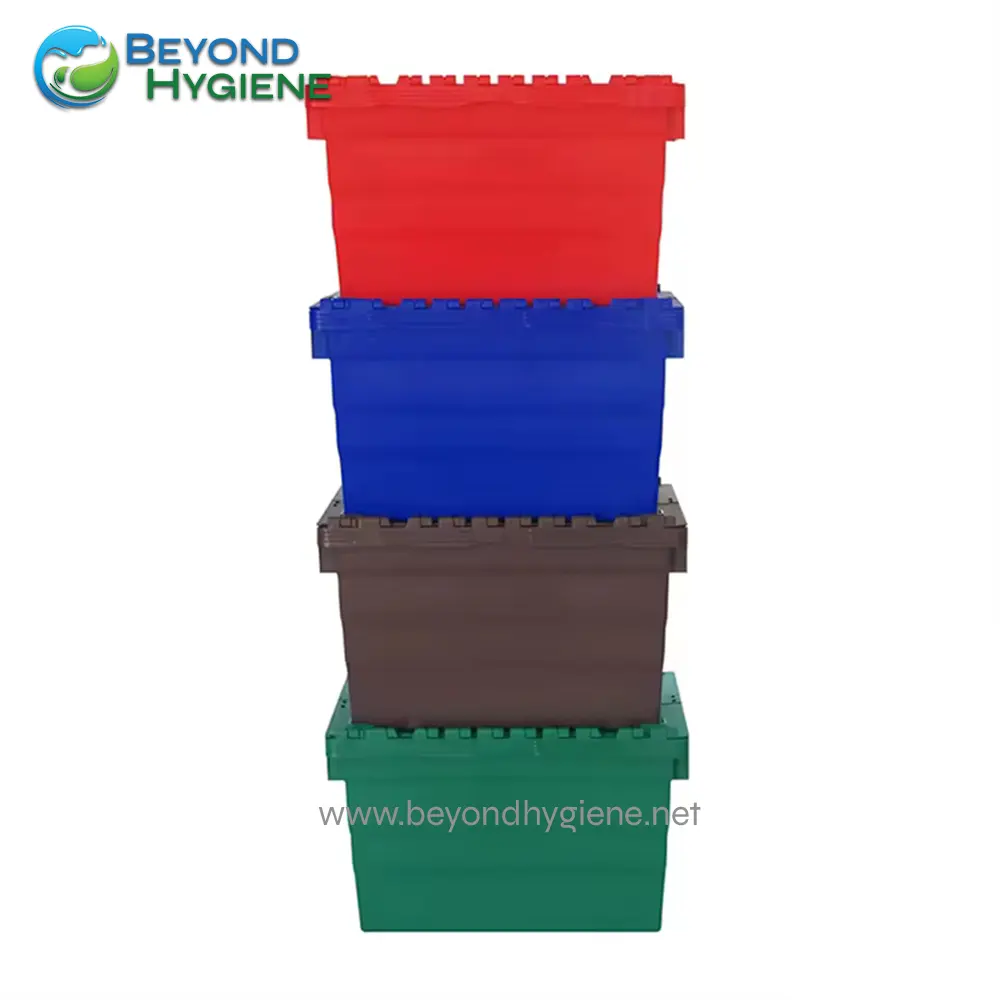 UGA-JDIB62L Color-coded storage bins for sanitation and cleaning equipment management.