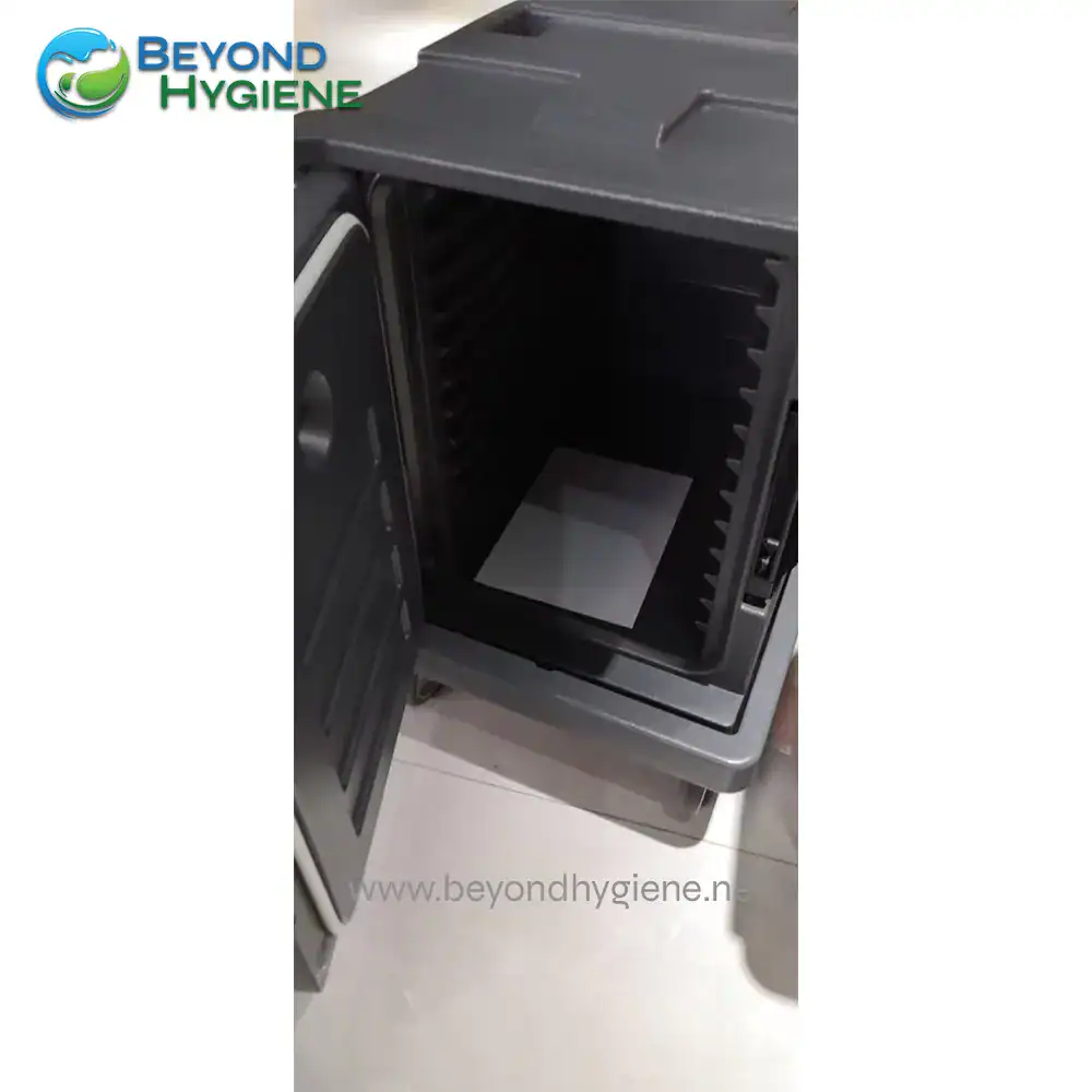 UGA-JDUPC06_4 Decontamination sterilization cabinet for hygiene and sanitation use, sleek black design ideal for food and medical environments, Beyond Hygiene Asia expertise in infection control solutions.