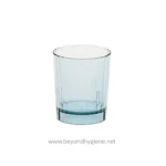 Clear glass tumbler for hygiene and sanitation purposes, ideal for use in healthcare, hospitality, and foodservice establishments in Asia.