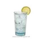 Ice-cold sparkling water with lemon slice, refreshingly pure beverage promoting hygiene and cleanliness in Asia by Beyond Hygiene.