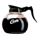 Stainless steel coffee pot with a black handle and lid, featuring the "Civita" logo, used for commercial and industrial brewing, emphasizing hygiene and cleaning in food service environments.