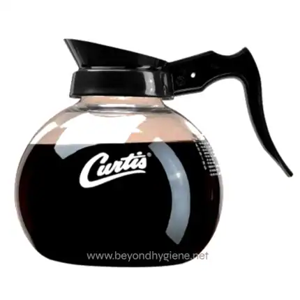 Stainless steel coffee pot with a black handle and lid, featuring the "Civita" logo, used for commercial and industrial brewing, emphasizing hygiene and cleaning in food service environments.
