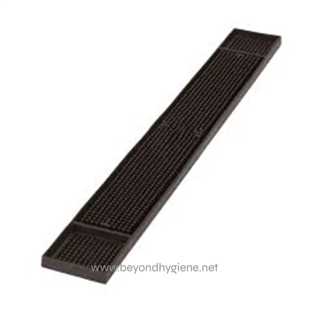 Black rubber door mat with slip-resistant textured surface, ideal for hygienic entryways and industrial settings in Asia.