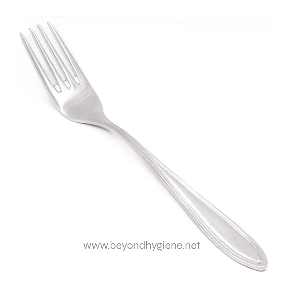 s-l1600 (3) Stainless steel fork for hygiene and cleanliness, ideal for food service, restaurants, or kitchen use, emphasizing sanitation and professionalism.