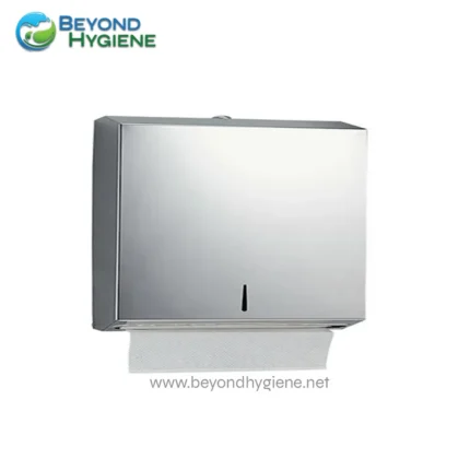 High-quality stainless steel hand towel dispenser for hygiene and convenience by Beyond Hygiene Asia.
