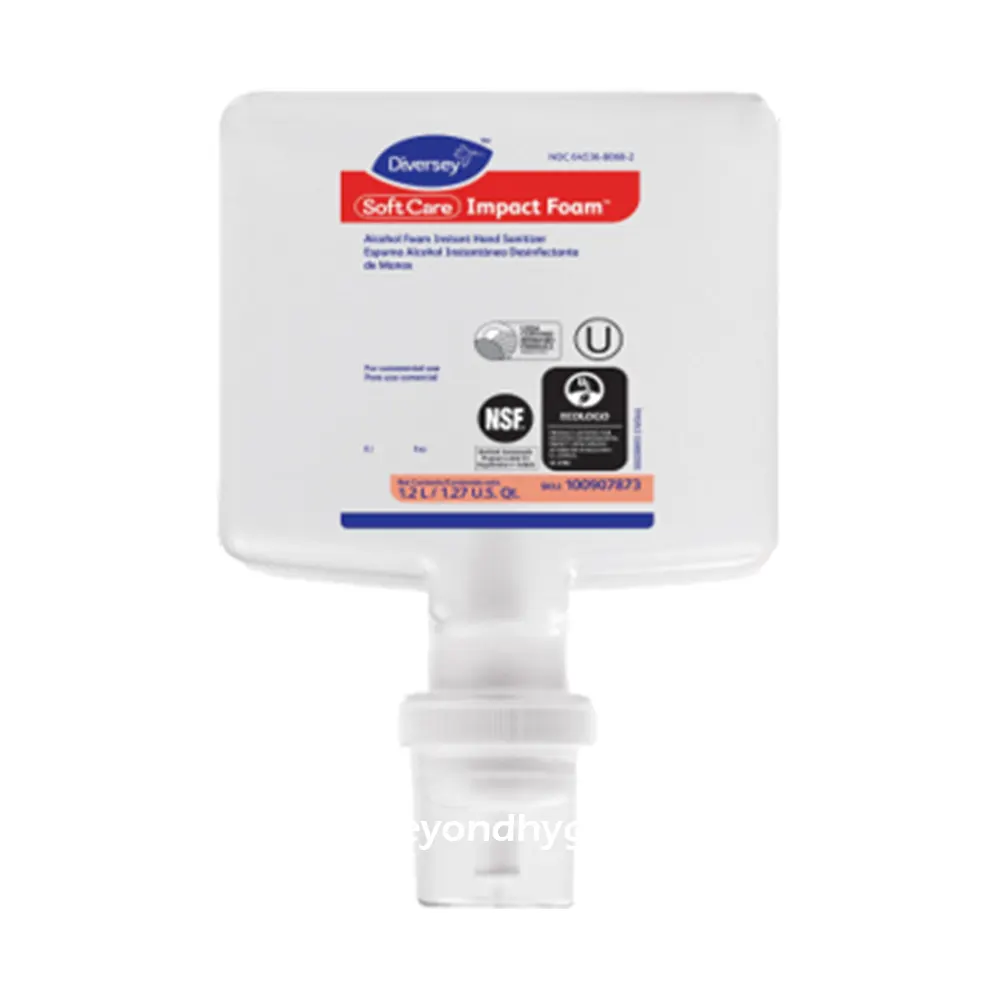 Diversey SoftCare Impact Foam hand sanitizer dispenser for hygienic hand hygiene and infection control in healthcare and sanitation facilities.