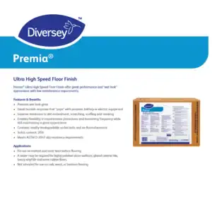 Diversey Premia Ultra High Speed (UHS) Floor Finish 5 Gal