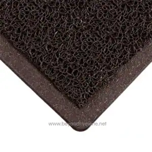 Flexible, dark brown entrance mat with durable, coarse surface for effective dirt and moisture removal in commercial or residential spaces at Beyond Hygiene Asia.