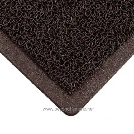 Flexible, dark brown entrance mat with durable, coarse surface for effective dirt and moisture removal in commercial or residential spaces at Beyond Hygiene Asia.