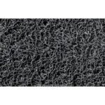 Black rubber door mats for commercial hygiene, durable and easy to clean - ideal for food service and sanitation environments.