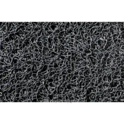 Black rubber door mats for commercial hygiene, durable and easy to clean - ideal for food service and sanitation environments.