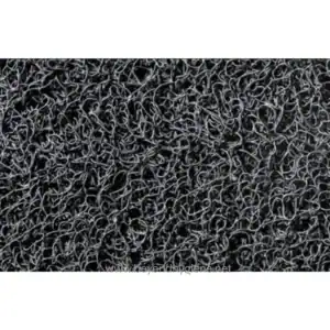Black antibacterial scrub brush mat for hygiene cleaning and safety.