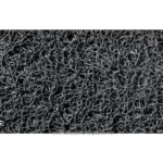 Hairbrush cleaning: tangled hair on a black brush surface for hygiene maintenance.